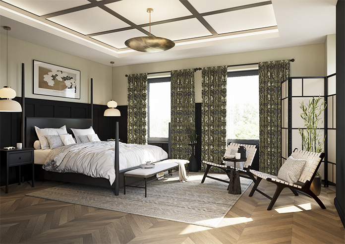 William Morris At Home African Marigold Velvet, Cornflower - Made to Measure Curtains - Image 7